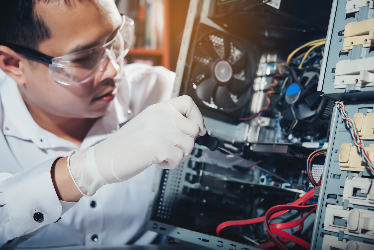 The Technician Repairing the Computer,Computer Hardware, Repairi